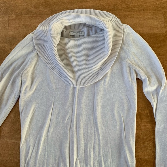 Last call! Banana Republic cream colored cowl neck sweater - Picture 2 of 6